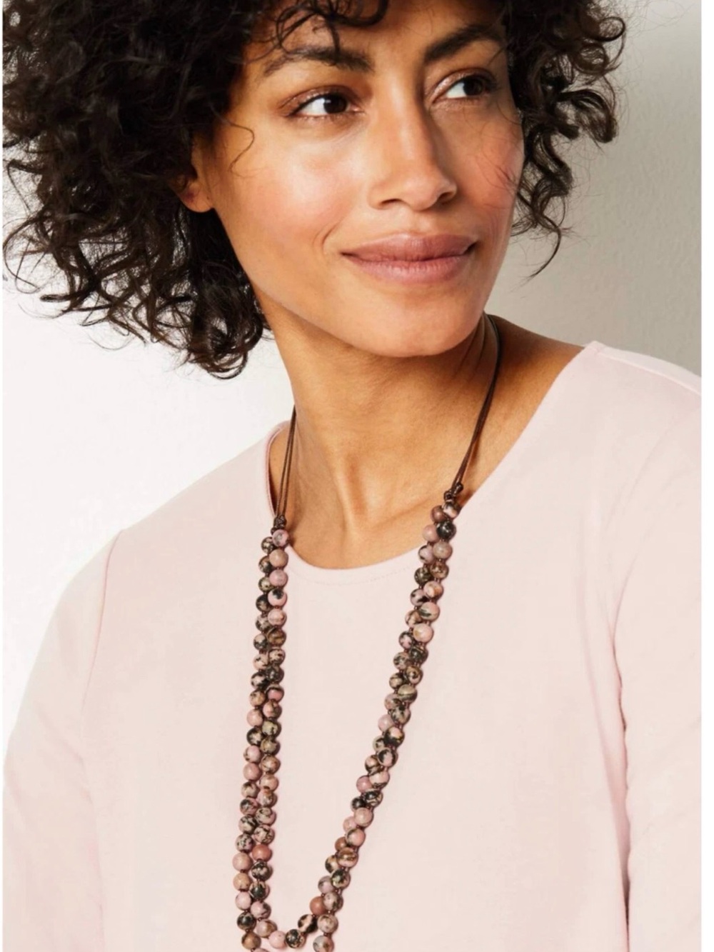 New J.Jill Pure Jill Serene Stones Semiprecious Double-Strand Necklace Artisan